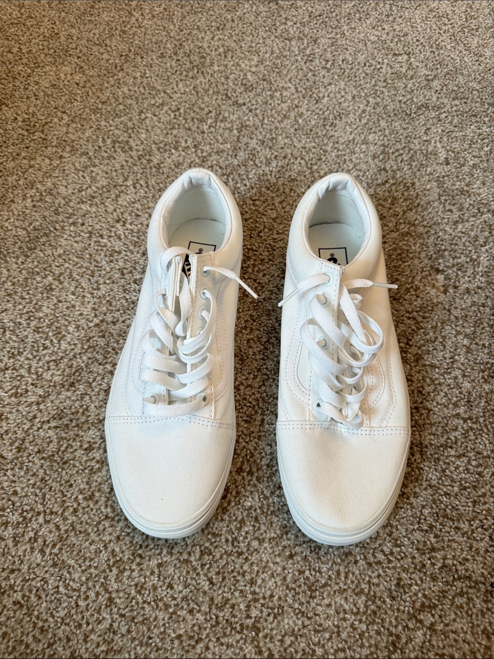 Classic All-White Canvas Sneakers